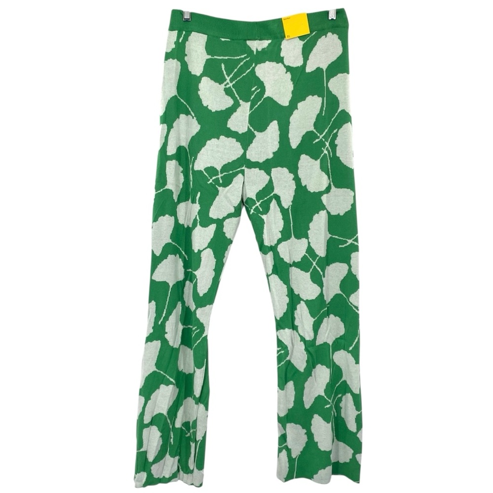 Diane Von Furstenberg x Target Ginkgo Green Sweater Knit Flare Pants New - Picture 6 of 9